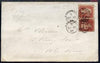 Great Britain 1861 cover to Aberdeen bearing 2 x 1d stars cancelled London 72