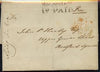 Great Britain 1841 unstamped entire to London with Moorgate St/ 1d Paid