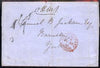 Great Britain 1859 OHMS wrapper to Barnsley with fine Official Paid in red