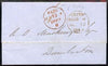 Great Britain 1849 wrapper Leith to Dunbarton with Paid h/stamp in red