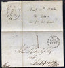 Great Britain 1844 unstamped entire to Hall endorsed 'paid' with Halifax & Huddersfield markings