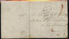 Great Britain 1842 printed entire to Glasgow, reverse shows boxed Glasgow/ 27 Jan 1842/ 12-Noon