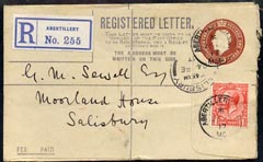 Great Britain 1917 KG5 3d p/stat reg env to Salisbury with additional 1d