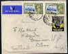 Kenya, Uganda & Tanganyika 1935 commercial cover to Scotland (with original letter) bearing pair Silver Jubilee 20c plus KG5 10c lion