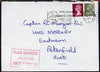 Great Britain 1974 cover from Flag Officer, First Flotilla, Portsmouth, Royal Coat of Arms on reverse (Military Mail)