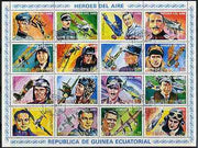 Equatorial Guinea 1974 (?) Heroes of the Air set of 16 fine cto used