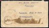India 1943 On Active service unstamped cover to Nangalore with Unit censor strike