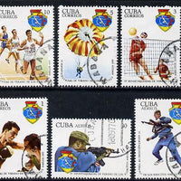 Cuba 1977 Military Spartakiad cto set of 6 (Boxing, Parachuting, Rifle), SG 2398-2403*