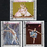 Cuba 1978 National Ballet cto set of 3, SG 2510-12*