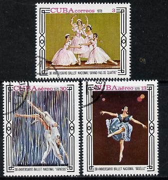 Cuba 1978 National Ballet cto set of 3, SG 2510-12*