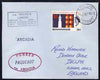 Bahamas used in Cape Town (South Africa) 1967 Paquebot cover to England carried on SS Arcadia with various paquebot and ships cachets