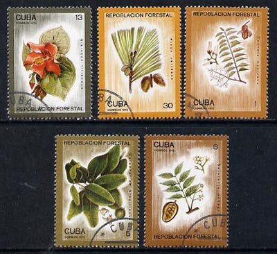 Cuba 1975 Reafforestation cto set of 5 (Trees), SG 2222-26*