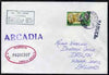 Fiji used in Lisbon (Portugal) 1969 Paquebot cover to England carried on SS Arcadia with various paquebot and ships cachets