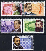 Cuba 1976 History of Chess cto set of 5, SG 2274-78*