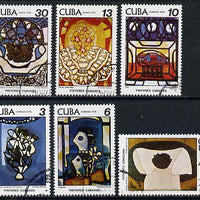 Cuba 1978 Modern Art (Paintings by Amelia Pelaez del Casal) cto set of 6, SG 2494-99*