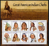 Gambia 2005 Great American Indian Chiefs perf sheetlet containing 10 values unmounted mint, SG 4891-4900