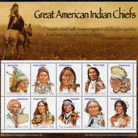 Gambia 2005 Great American Indian Chiefs perf sheetlet containing 10 values unmounted mint, SG 4891-4900