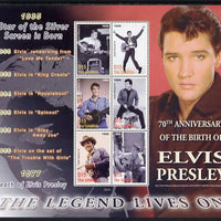 Gambia 2005 70th Birth Anniversary of Elvis Presley perf sheetlet containing 6 values unmounted mint, SG 4793-97