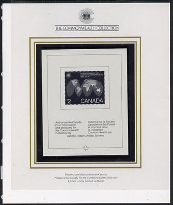 Canada 1983 Commonwealth Day Presentation black print specially authorised for the Commonwealth Collection and limited to just 20,000 in folder