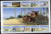 Kiribati 1993 50th Anniv of Battle of Tarawa perf sheetlet containing 10 x 75c values unmounted mint SG 416-25