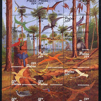 Palau 1995 25th Anniv of Earth Day - Dinosaurs composite perf sheetlet containing 18 x 32c values unmounted mint SG 869-86