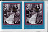 St Vincent - Bequia 1987 Ruby Wedding $6 perf m/sheet in joined pair from uncut archive proof sheet, extremely rare unmounted mint but creased