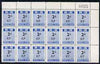 Northern Rhodesia 1951-68 Railway Parcel stamp 2d (small numeral) overprinted KP (Kapiri M'Posho) fine unmounted mint corner block of 18 with sheet number