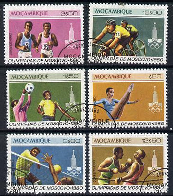 Mozambique 1980 Olympic Games, Moscow cto set of 6, SG 826-31*