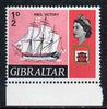 Gibraltar 1967-69 HMS Victory 1/2d unmounted mint single with upward shift of gold