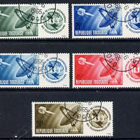 Togo 1965 ITU Centenary cto used set of 5, SG 408-12*