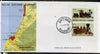 Batum 1996 Early Railway Locos perf sheetlet containing perf set of 2 values on official cover with first day of issue cancel