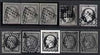 France photographic prints from Sperati's own negatives of 10 finished reproductions, some with special BPA h/stamp on back