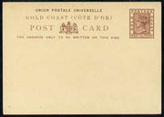 Gold Coast 1880 QV 1.5d p/stat postcard unused