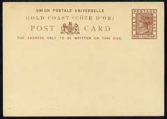 Gold Coast 1880 QV 1.5d p/stat postcard unused
