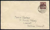 Gold Coast 1936 cover to Cornwal bearing KG5 1d tied HOHOE cds of,7 May, b/stamped Accra