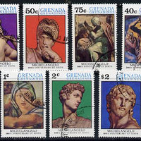 Grenada - Grenadines 1975 Michelangelo cto set of 7, SG 68-74