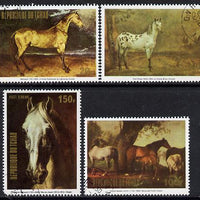 Chad 1973 Paintings of Horses set of 4 cto used