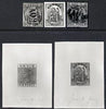 St Kitts-Nevis photographs from Sperati's original negatives 5 photos incl 2 die proofs & one with special h/stamp