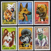 Ajman 1971 Dogs set of 6 unmounted mint (Mi 1203-08)