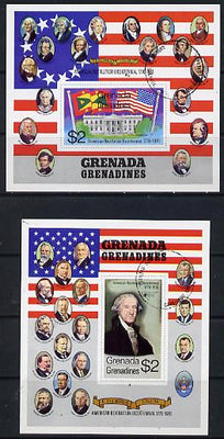 Grenada - Grenadines 1976 USA Bicentenary set of 2 m/sheets cto used, SG MS 102