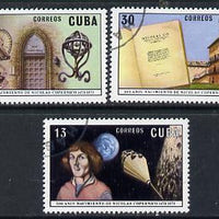 Cuba 1973 Copernicus cto set of 3, SG 2031-33*