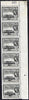 Guyana 1966 Independence opt on 1c strip of 6 with opt set-off on reverse unmounted mint, SG 420var