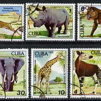Cuba 1978 Zoo Animals cto set of 6, SG 2504-09*