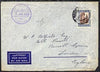 South West Africa 1936 cover to England franked pictorial 1s cancelled Walvis Bay cds with fine P D Ubena cachet in violet, cover creased