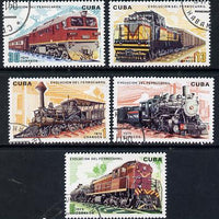 Cuba 1975 Evolution of Railways cto set of 5, SG 2242-46*