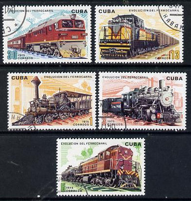 Cuba 1975 Evolution of Railways cto set of 5, SG 2242-46*