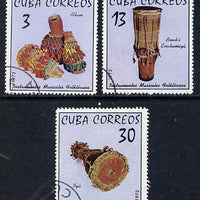 Cuba 1972 Folklore (Musical Instruments) cto set of 3, SG 1973-75*