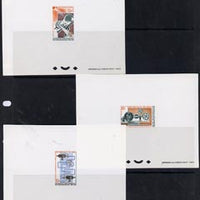 Mali 1965 ITU Centenary set of 3 in Epreuve de luxe proof sheets in issued colours, SG105-7