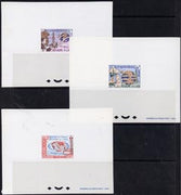 Laos 1965 Centenary of ITU set of 3 Epreuve de luxe proof sheets, pristine