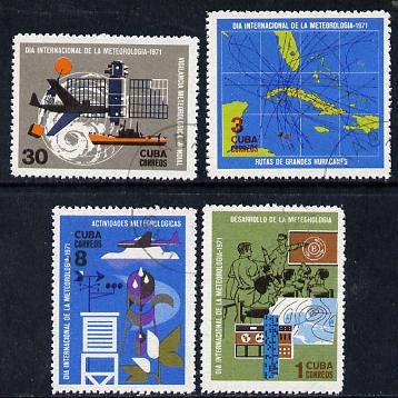 Cuba 1971 Meteorological Day cto set of 4, SG 1820-23*